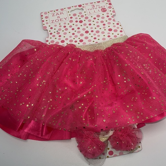 NWT- ZAK AND ZOEY - 2 PC PINK TUTU SET - SKIRT & SHOES  Size 12-18 MNTHS - Picture 7 of 8
